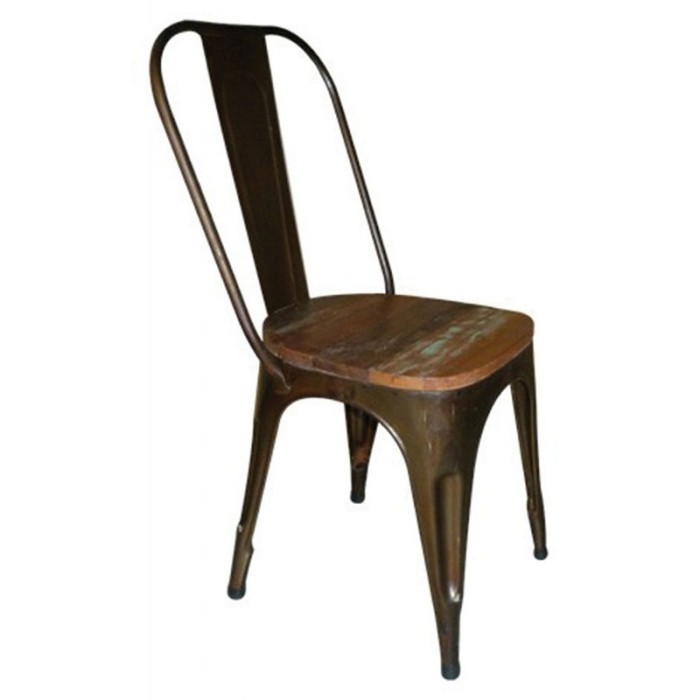 Lot de 4 chaises en acier