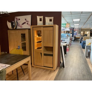 VITRINE 3 PORTES FARO TEINTE 353 TON BRUT OPTION LED