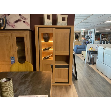 VITRINE 3 PORTES FARO TEINTE 353 TON BRUT OPTION LED