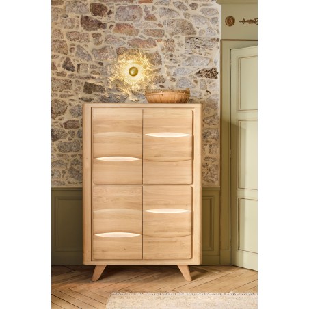 VITRINE OLONNE 4 PORTES BOIS