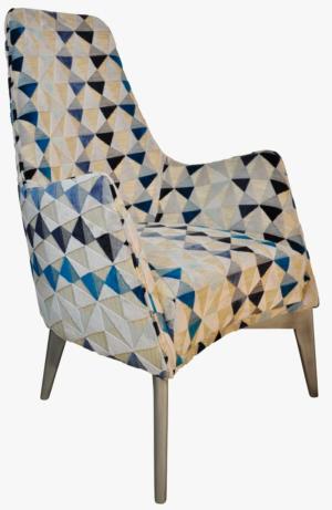 Fauteuil Harry CHARLES PAGET Laque Vieil Argent Tissu Orlando Bleu