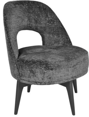 Fauteuil Hugo CHARLES PAGET Laque Anthracite Tissu Voie Lactée 