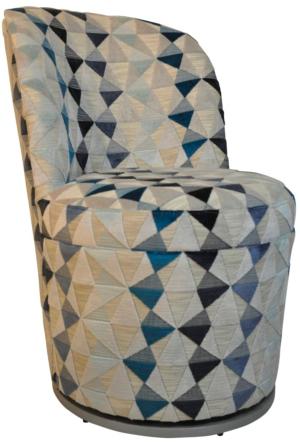 Fauteuil Adele CHARLES PAGET Laque Mode Tissu Orlando Gris Bleu 