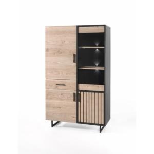 vitrine CLAIRE (3 portes pleines-1 porte vitrée -1 tiroir)