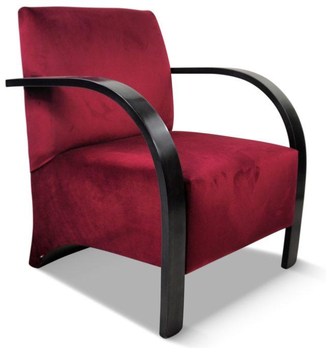 Fauteuil Johan CHARLES PAGET Laque Oxyde Tissu Brunei 