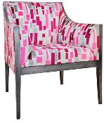 Fauteuil Guillaume CHARLES PAGET Vieil Argent Tissu Innovation Rose