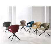 Chaises pieds mtal Capri