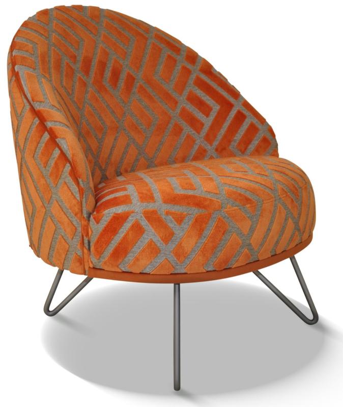 Cabriolet Lea CHARLES PAGET Laque Alu Tissu Losange Orange