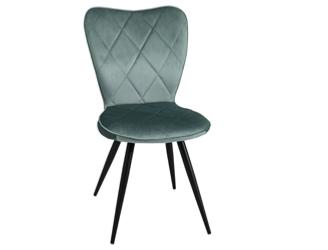 chaise velours Seraphine pied métal