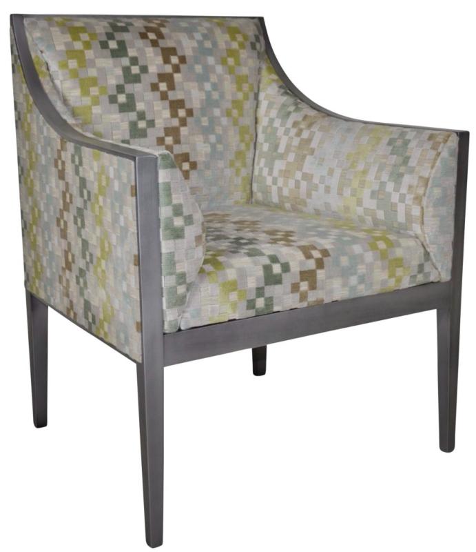 Fauteuil Guillaume CHARLES PAGET Laque metal Tissu Plam Pastel
