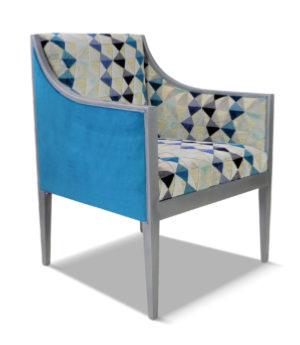 Fauteuil Ethan CHARLES PAGET Laque Metal Tissu Orlando