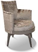 Fauteuil Mathis CHARLES PAGET Laque Taupe Tissu Aphrodite