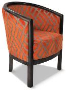 Cabriolet Julien CHARLES PAGET Laque Oxyde Tissu Losange Orange 