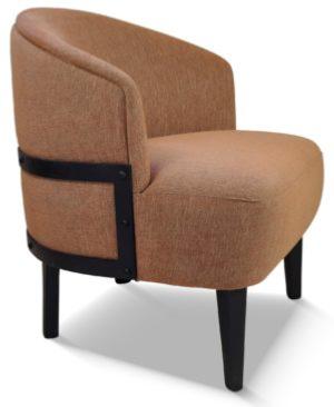 Fauteuil Factory CHARLES PAGET Laque Noir Tissu Apolo