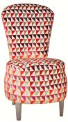 Fauteuil Maud CHARLES PAGET Laque Alu Tissu Virtuel Rose